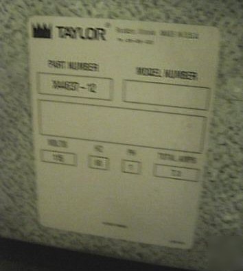 Taylor 2 head frozen drink machine model: 355-27 