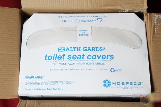 Health gards disposable toilet seat covers 2500/case~