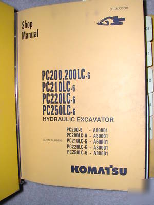 Komatsu PC200-6 210 220 excavator service shop manual