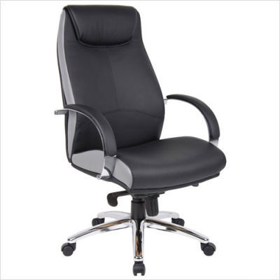 Verdi high back executive chair chrome black knee tilt