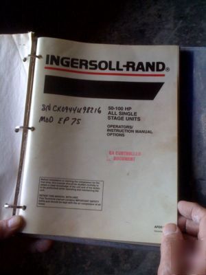 Ingersoll rand EP75 screw drive air compressor 