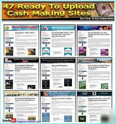 47 ready-made clickbank websites - adsense optimized 