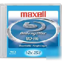 Maxell - 1 x bd-re 25 gb 2X - jewel case - storage medi