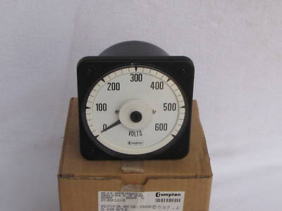 New crompton voltmeter 1% switchboard 0-600V scale * *
