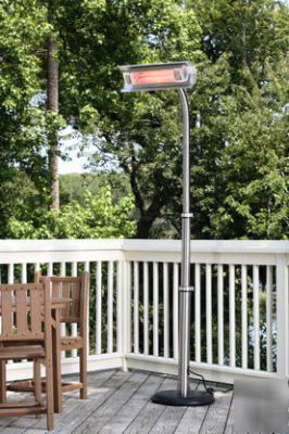 Infrared patio heater stainless offset pole mounted 