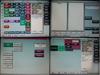 2 ncr 7402 restaurant pos system positouch + 4 monitors