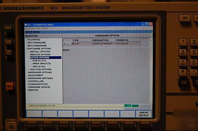 Rohde & schwarz sfu broadcast test system