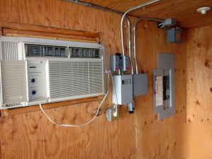 20 ft shipping container - electrical, phone, ac, heat