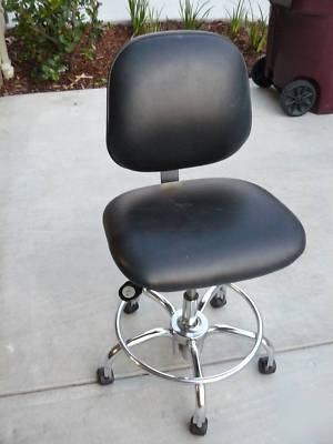 Biofit black vinyl office chair adjustable ergonomic