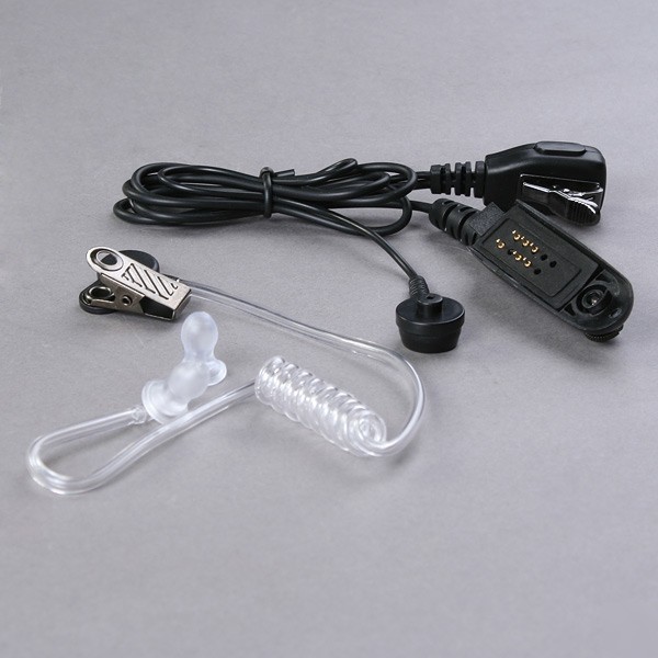 Acoustic tube ear piece microphone for motorola radios