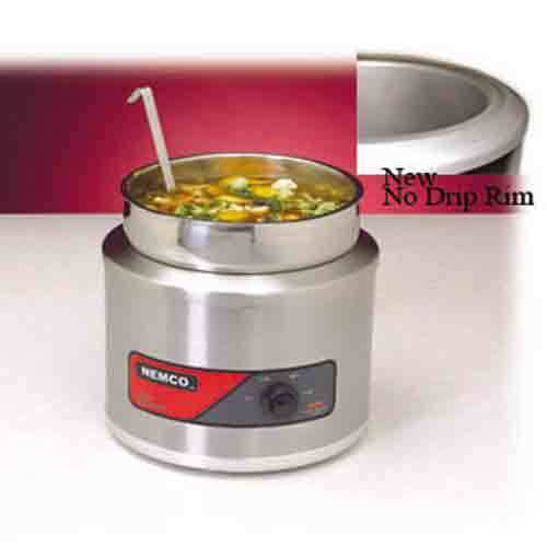 Nemco 6100A food warmer, countertop, round, 7 qt. capac
