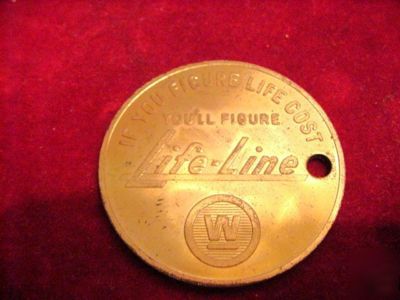 Vintage westinghouse life-line elect motors adv token