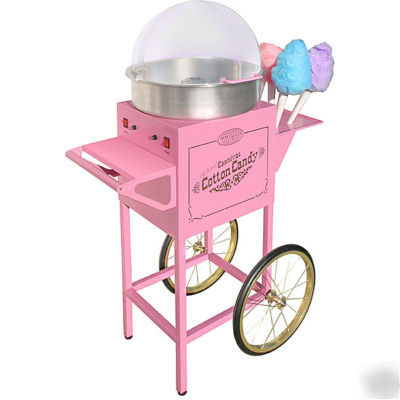  retro cotton candy concession machine cart stand maker