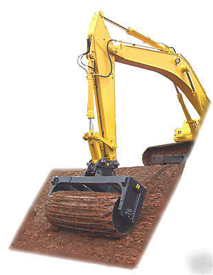 6' slope packer, compaction wheel, excavator