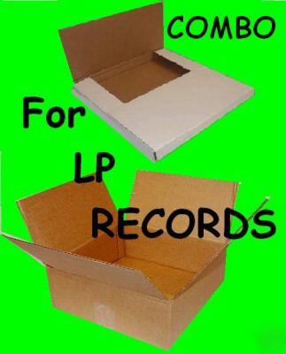 Combo 75 vinyl lp & bulk lp record & 10 mailing boxes