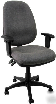 Gray computer task chair ergonomic fully adjustable