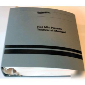 Ratheon company hot mix pavers technical manual 1998