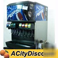 Used servend 8 head soda dispenser w/ ice dispenser