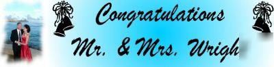 Wedding banner, personalized with digital photo