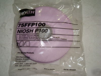 North 75FFP100 pancake filter - lot of 5 packages