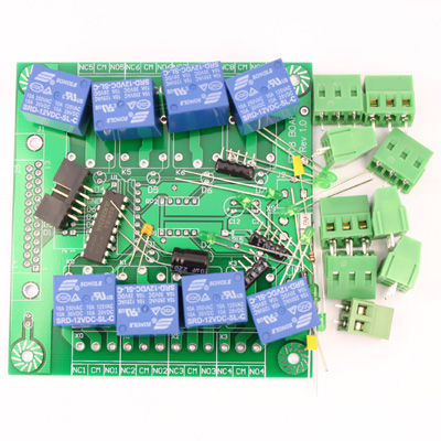 FP08 8 relay board kit for pic, avr, 8051, vb, labview