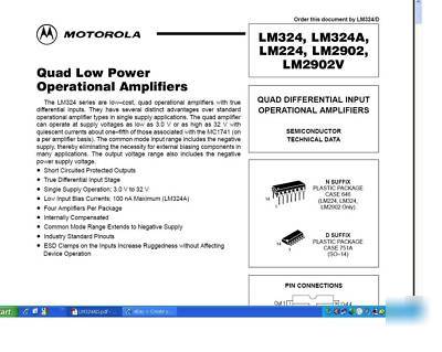 LM324AN quad low power op amps x 25