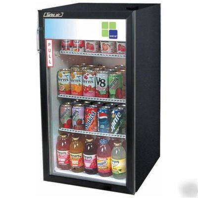Turbo-air,refrigerator,merchandiser,(3)shelf,glass door