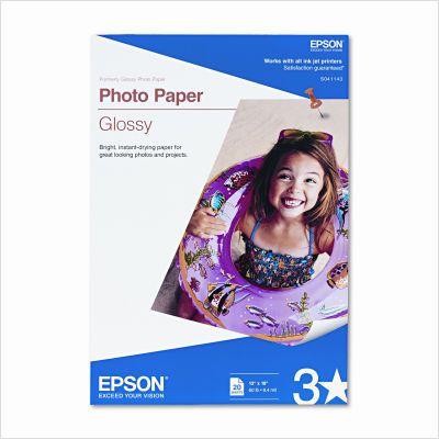 Glossy photo paper, 13 x 19, 20 sheets per pack