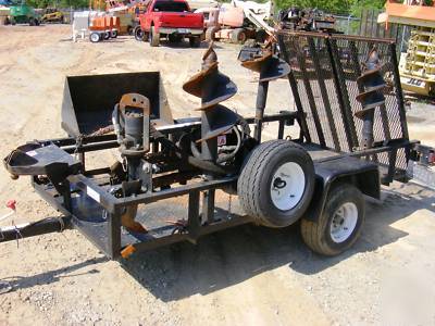 2005 powerhouse prodigy mini skid steer with trailer