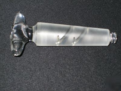 Stopcock plug, glass, 15/52 double oblique bore, 180Â°