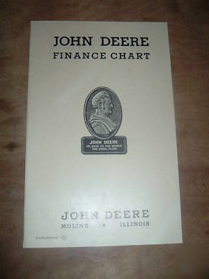 1952 john deere dealers finance chart original