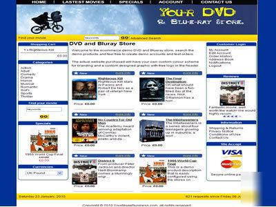 Established movie dvd blu-ray website business for sale