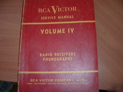 Rca service manual, radio receivers phographs, 1945-48