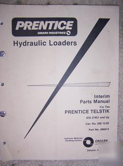 1979 prentice telstik hydraulic loader parts manual n