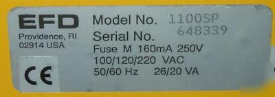 Efd 1100SP semi automatic fluid dispenser & accessories