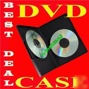 100 double movie box push hub dvd dvdr cd r cases 14MM