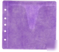 100 cd double-sided refill plastic sleeve purple