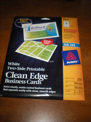 New avery clean edge inkjet business cards - 8871