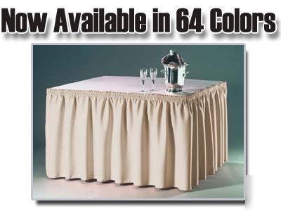 Poly premier 17' table skirt & topper & clips, 64 color