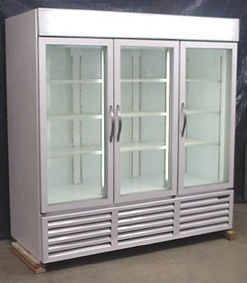 Beverage-air three glass door cooler merchandiser
