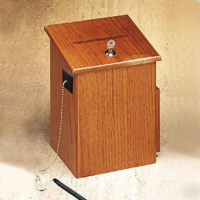 Buddy 562211 solid wood suggestion box with locking top