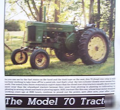 John deere model 70 tractor green magazine