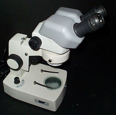 New nikon smz-645 stereozoom microscope & lighted stand