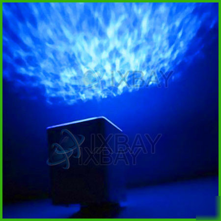 Relaxing ocean projector pot blue led lights w/ speaker