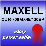 Maxell cdr 700MX48 100SP 48X cd r 700 100 spindle write