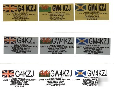 100 qsl card stickers make your own personalised qsls
