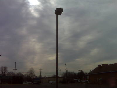Used ext parking lot light poles approx (5