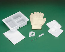 20 tracheostomy care cleaning tray kit - latex free