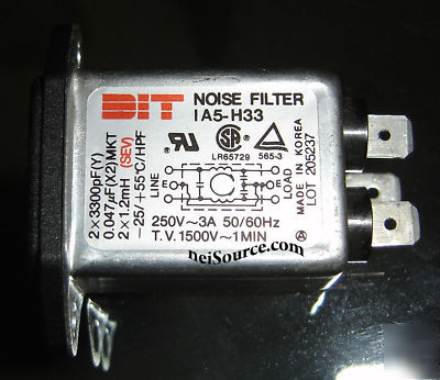 Noise filter IA5-H33 dit 2X3300PF(y) 0.047UF (X2) mkt 