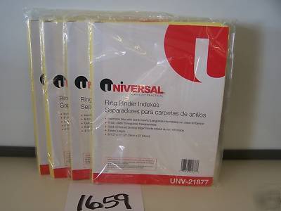 24 set 8 tab,letter,buff,universal 21877 index dividers